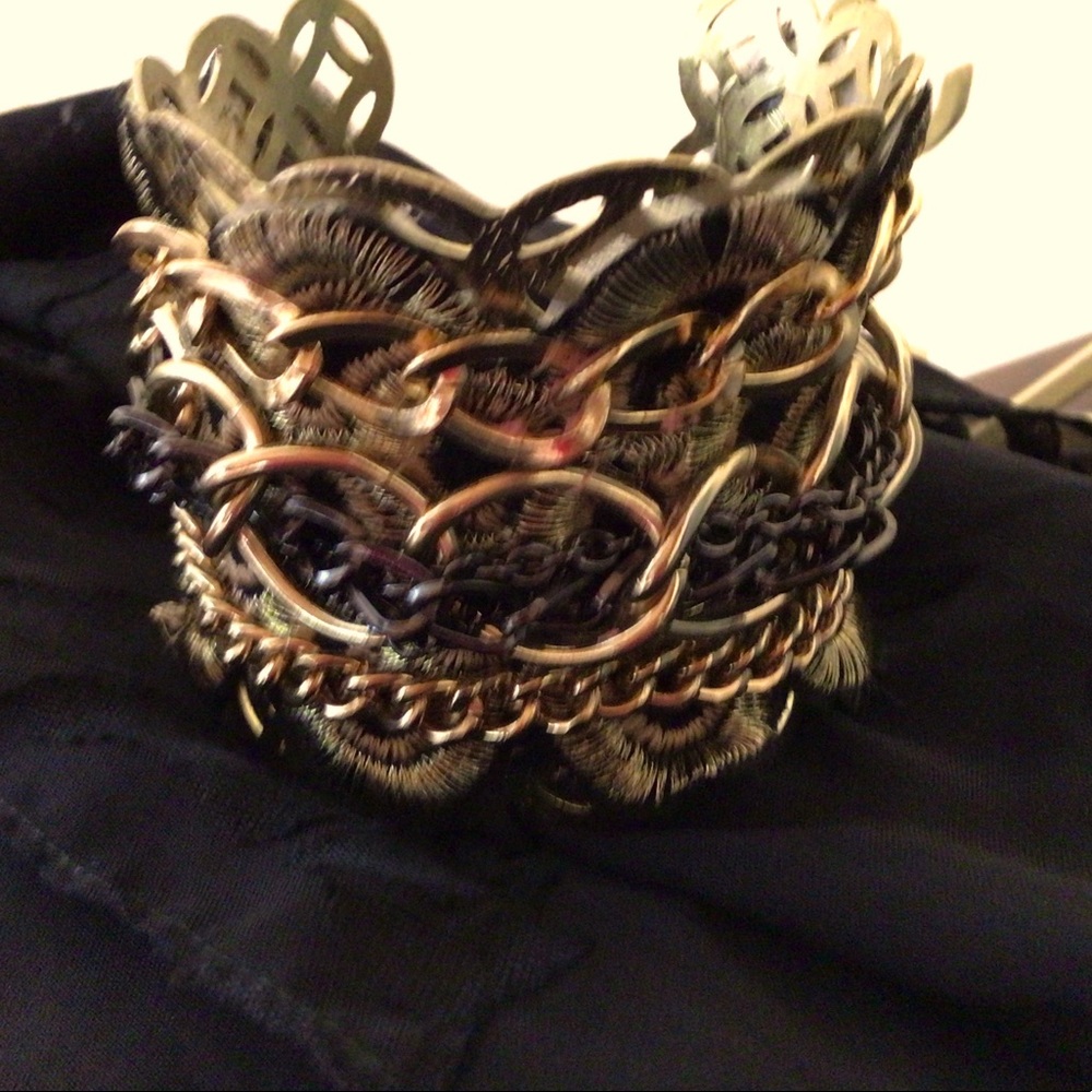 Trendy multi chain look cuff bracelet ‼️